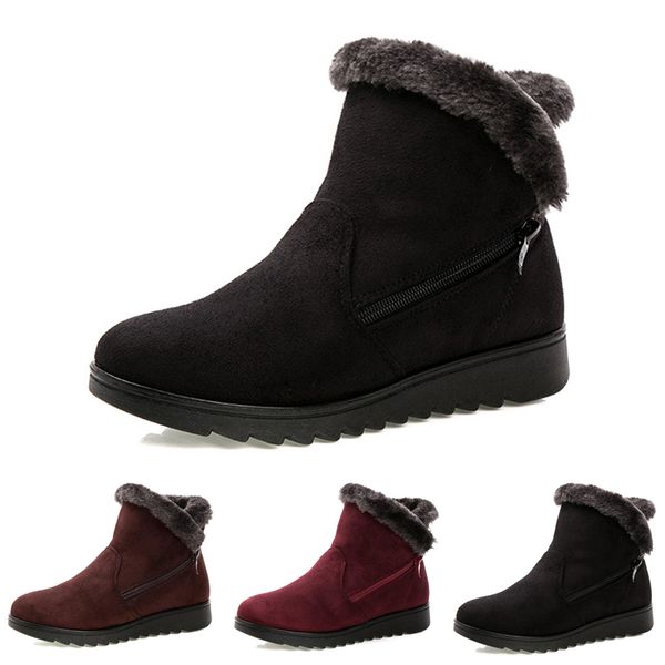 Não Marca mulheres inverno botas Triplo Black Red Brown camurça botas de neve tornozelo de jogging sapatos de caminhada Mantenha 35-40 Estilo 13 frete grátis Quente