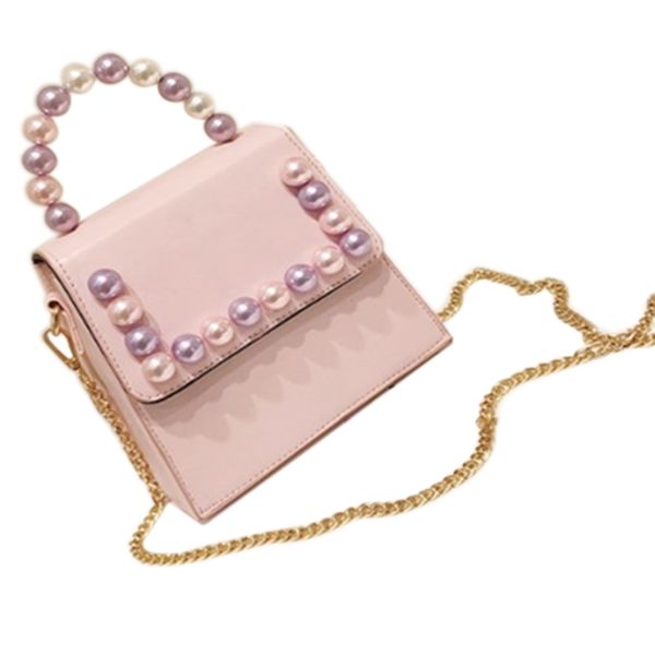

women's new casual shoulder bag fashion pearl handbag chain wild messenger bag
