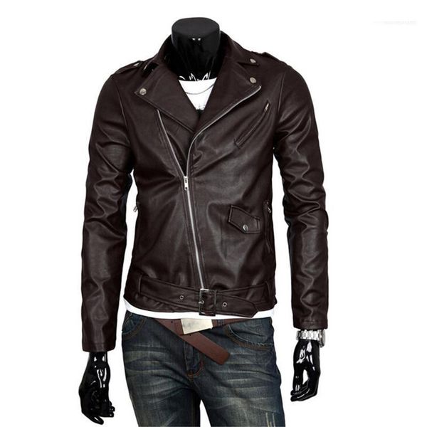 

men leather jacket motorcycle jacket male coat black brown m-3xl new men pu leather jacket spring fashion autumnbritish style