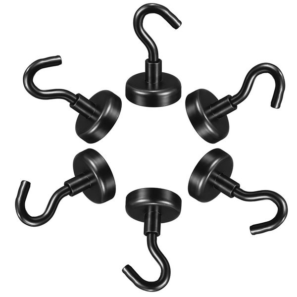 

6pcs 22kg strongest rare earth neodymium magnet magnetic hanging hooks holder lbshipping