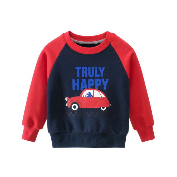

kids autumn boys girls cotton children sweatshirts spring winter hoodies casual sweatshirts print car autumn clothing, Black