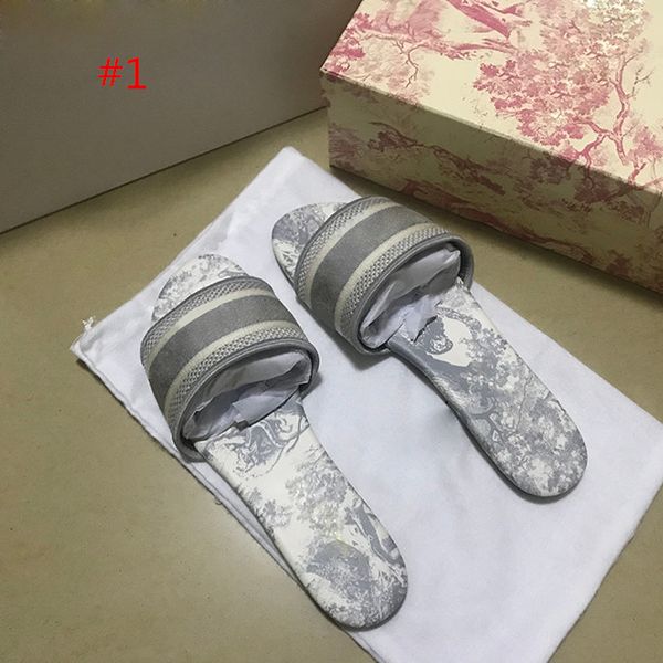 

fashion quality 2020 new luxury designer leather blue red stripes sandals denim ladies summer flat slipper outdoor beach woman flip flops ra, Black
