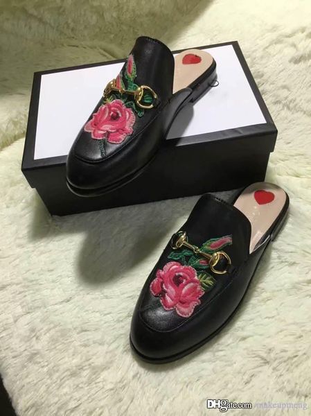 

19ssgucci женские принстаунские мокасины квартиры тапочки скольжения с коробкой, Blue;gray