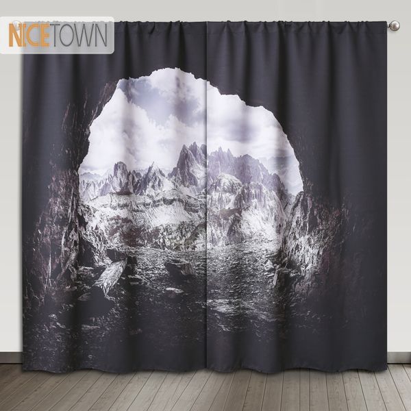 

nicetown printed curtains black white style grommet thermal insulated window treatments backdrop for office sitting room