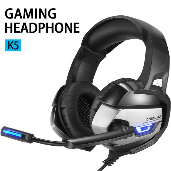 

k5 gaming headphones with microphone casque surround bass 3.5mm stereo headphones for ps4 gamepad xbox