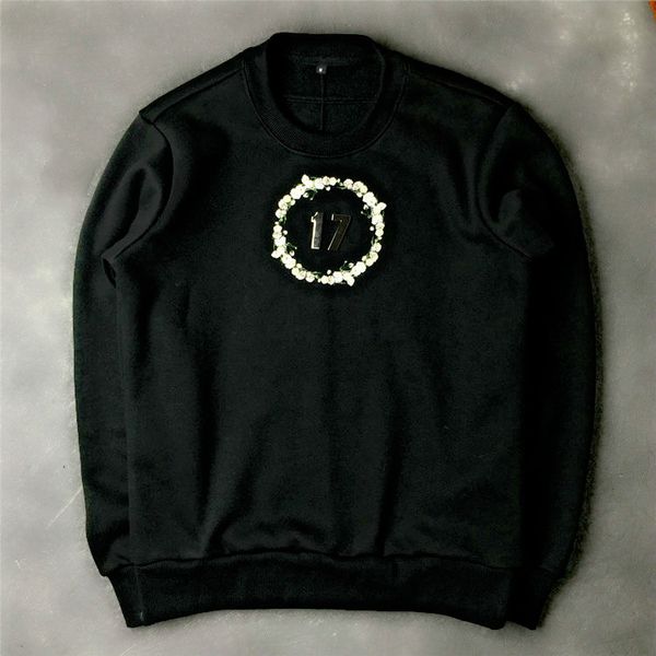 

mens designer hoodies givh44 new fashion brand luxury full star flower metal 17 digital removable lovers fashion, Black