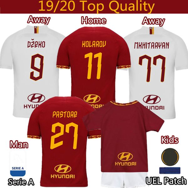 

as roma dzeko de rossi pastore kluivert soccer jersey thailand man kids fans jersey 19 20 soccer jersey s-xxxl, Black