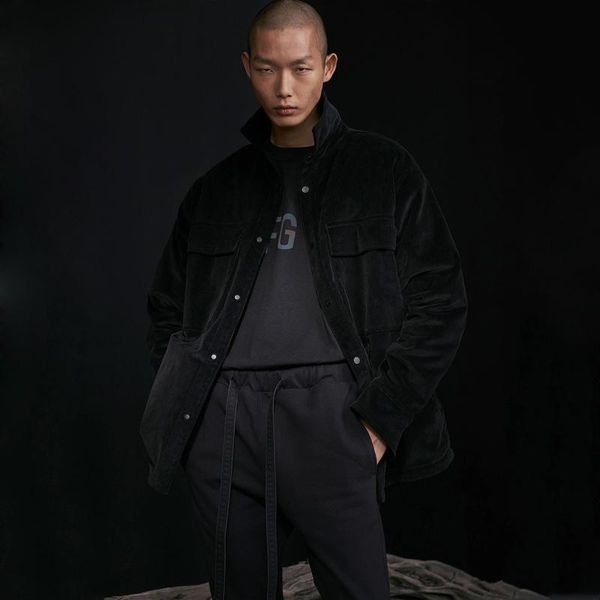 

20ss corduroy cotton jackets shirts vintage short jackets men women casual street winter coat warm tooling fleece outwear hfymjk287, Black;brown