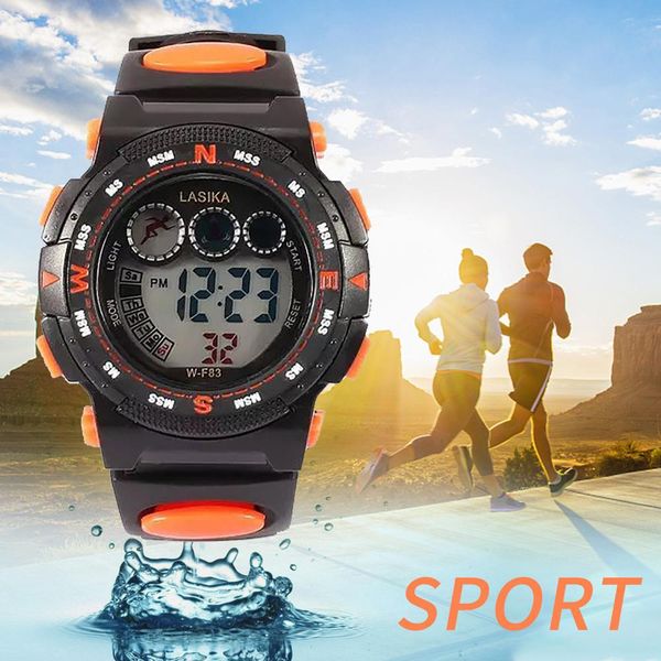 

digital led children watch waterproof swimming girls boys clock sports watches fashion student wristwatches sreloj infantil xc, Blue
