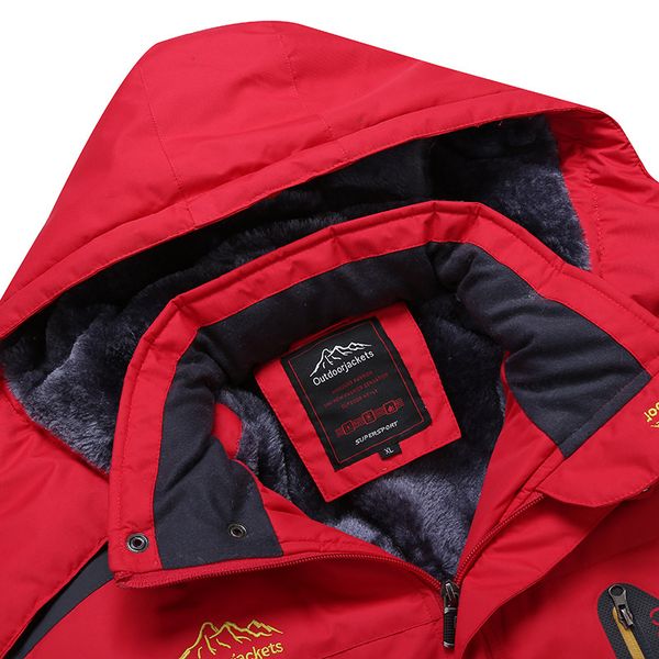 

winter new style plus-size thickening outdoor hooded raincoat jacket men's jacket mid-length cotton-padded jacket