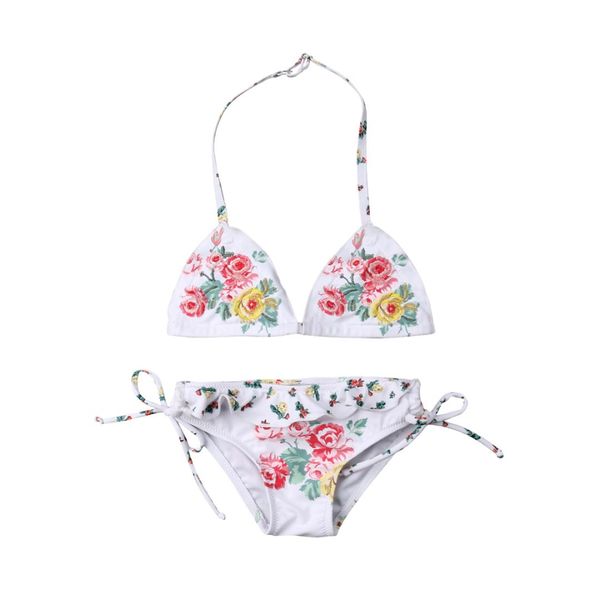 

toddler kid baby girls embroidered floral bikini swimsuit little girl flower bikinis set swimwear swimsuits bathing beachwear