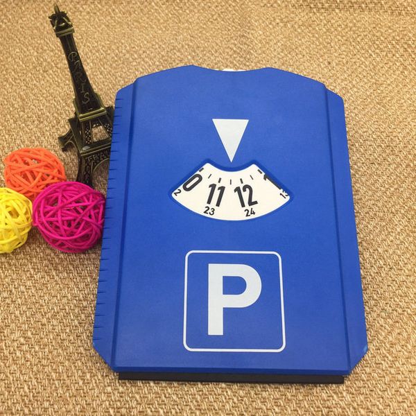 

car parking disc timer clock arrival time display blue plastic parking time tools