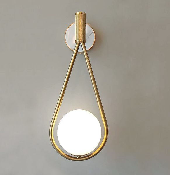 

nordic creative living room background wall lamp modern minimalist bedroom glass wall light gold wall mouted