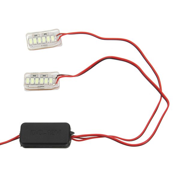 

2pcs/lot 12v 6500k led car motorcycle strobe light warning light led motorbike flash brake parking license plate taillight