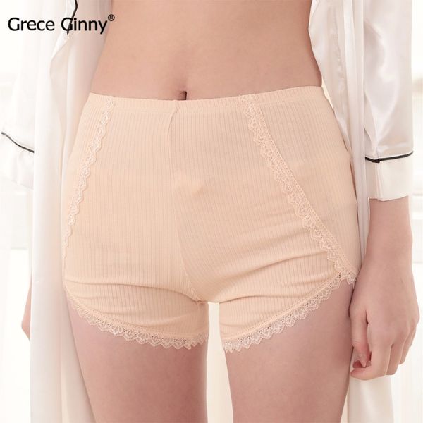 

2 pieces/lot lace safety pants summer thin section shorts women's underwear middle waist, Black;pink