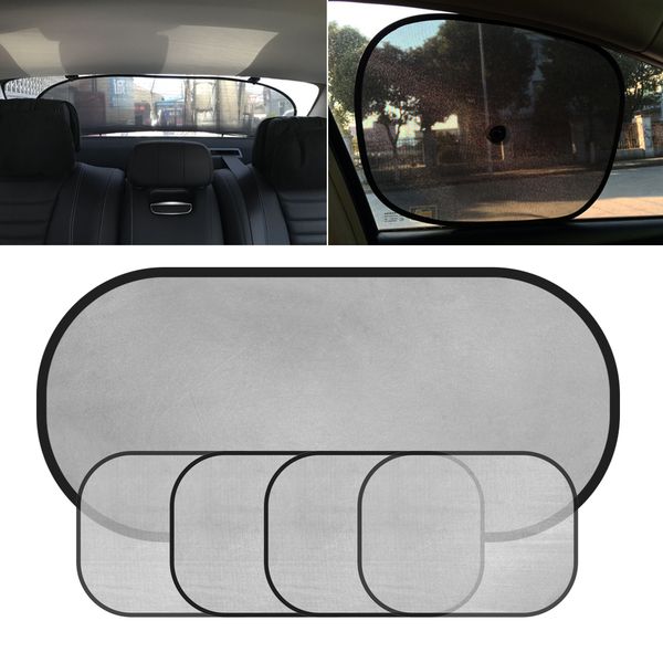 

5pcs summer car window screen mesh sunshade sun shade cover for car uv protection interior product with two sucker