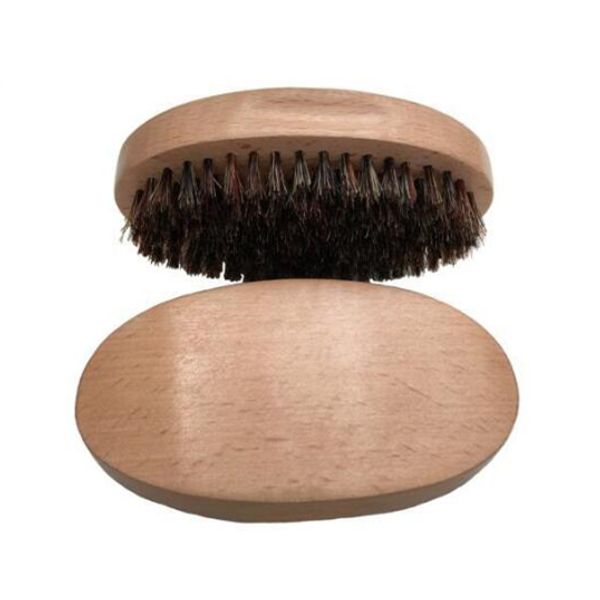 

New Boar Bristle Beard Brush Militery Palm Wood Handle Men Facial Hair Makeup Styling Grooming Trimming Tool Company Supplier