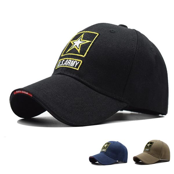 

2020 new u.s army letter embroidery baseball capmen gorras para hombre women snapback bone masculino tactical cap, White