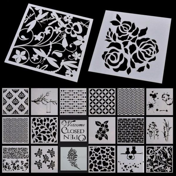 

new 1 pc fashion stars/heart/flower layering stencils template diy scrapbooking decor painting stencils art supplies