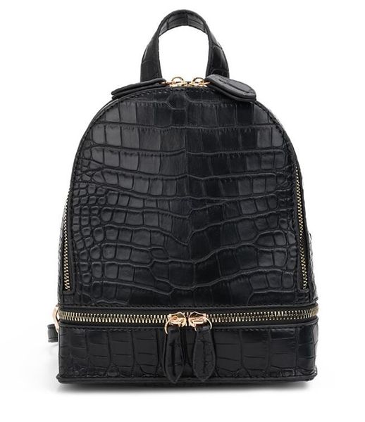 

new vintage крокодил шаблон кожа pu малый рюкзак для женщин мода застежка-молния mini back pack для девочек рюкзак сумки на ремне