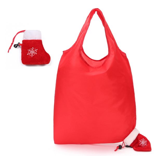 

2019 christmas reusable shopping bag shopping tote nylon bag folding travel tote bags pink reusable grocery bags