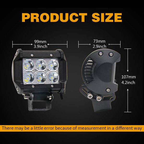 

ale 4 inch 18w led work light led 12v bar light automobiles for lada motorcycle tractor boat off road 4wd 4x4 truck suv atv