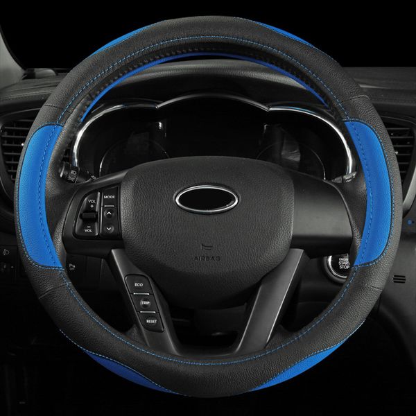 

38cm pu leather car steering wheel cover for focus kia
