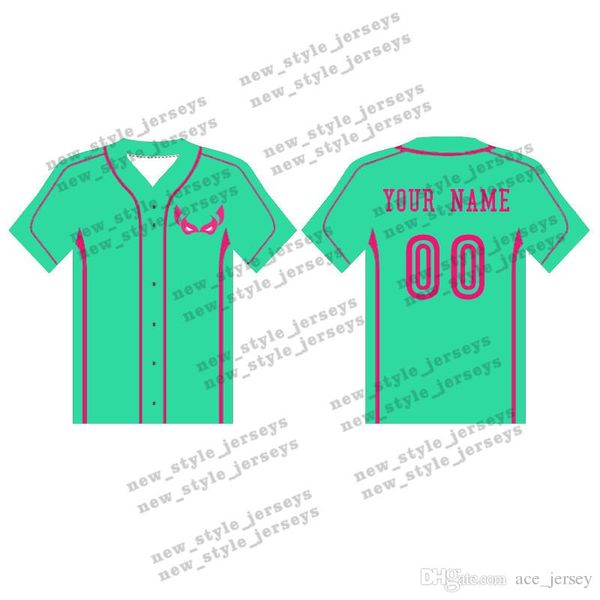 

19MAN Custom Baseball Jerseys Breathable 2019 Men youth Quick Dry Blue white Stitched M-XXXL Green Baseball Jerseys