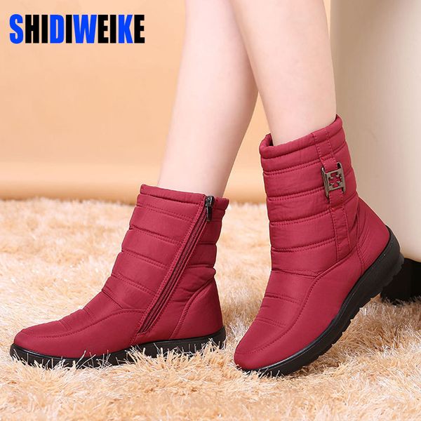 

snow boots 2020 brand women winter boots mother shoes antiskid waterproof flexible women fashion casual boots plus size y200115, Black