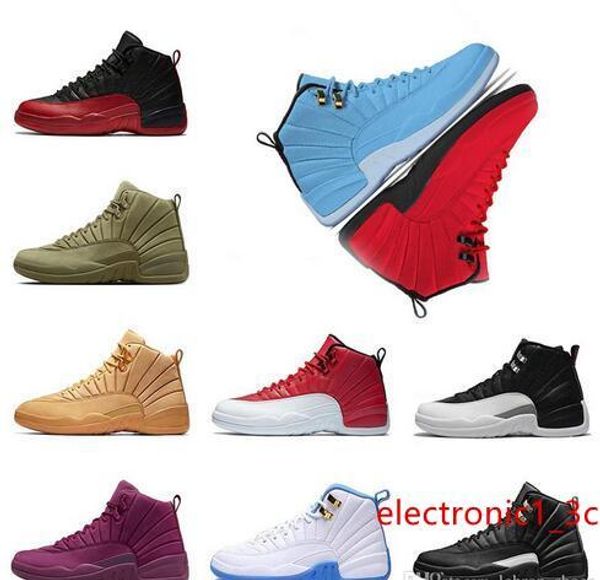 

designer 12 new 12s mens basketball shoes white black the master gs barons wolf grey flu game taxi playoff french blue sports sneakers