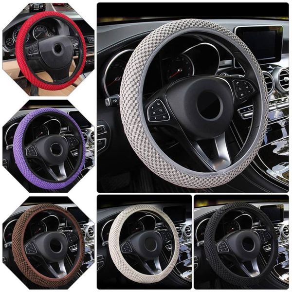 

steering wheel cover breathable mesh fabric all weather and comfortable hand touch