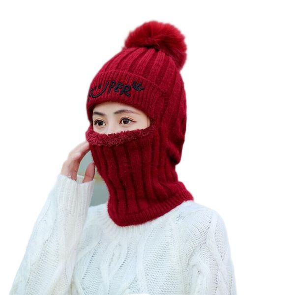 

bingyuanhaoxuan 2019 new balaclava knitted hat scarf caps neck warmer winter hats for men women skullies beanies warm fleece cap, Blue;gray