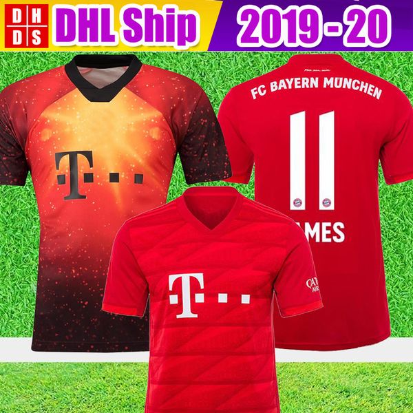 

DHL Free Shipping Bayern Munich JAMES RODRIGUEZ Soccer jerseys 2019 2020 LEWANDOWSKI MULLER KIMMICH jersey 18 19 20 HUMMELS Football shirts