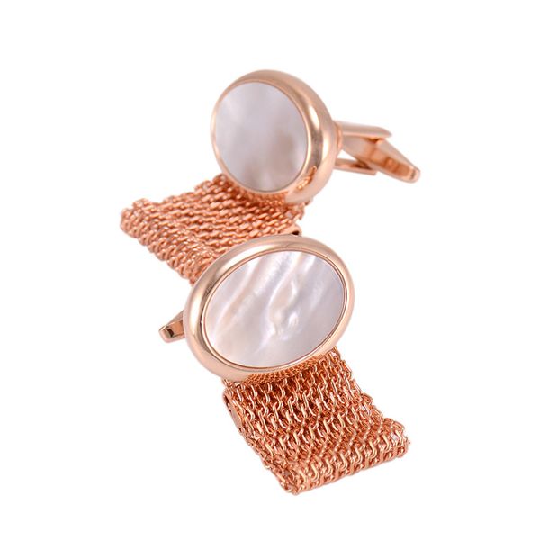 

1pair grooms rose gold chain cuff link party/casual/fashion men's accessory, Silver