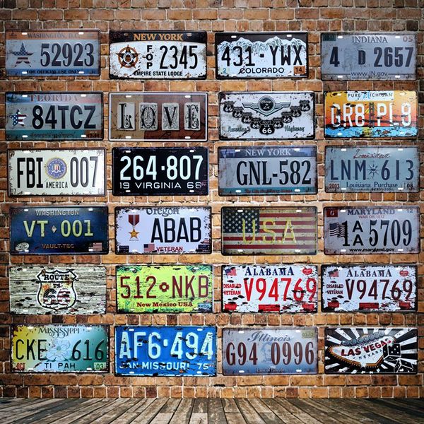 

сша цитирует номерной знак жестяная вывеска настенная табличка живопись винтаж античный подарок паб декор комнаты