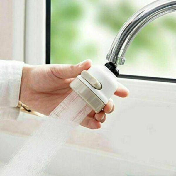 

moveable kitchen tap head 360° rotating faucet water saving filter sprayer tool white tap splash regulators