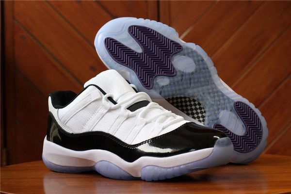 

2018 Release 11 Concord Back Number 45 Men 11S Black White Shoes Real Carbon Fiber Best Quality With Box 378037-100
