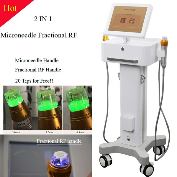 

dhl thermage face machine fractional rf skin rejuvenation portable thermage beauty device two handles with 4 tips
