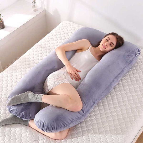 

pregnancy pillow side sleeper pregnant women bedding full body u-shape cushion long sleeping multifunctional maternity pillows