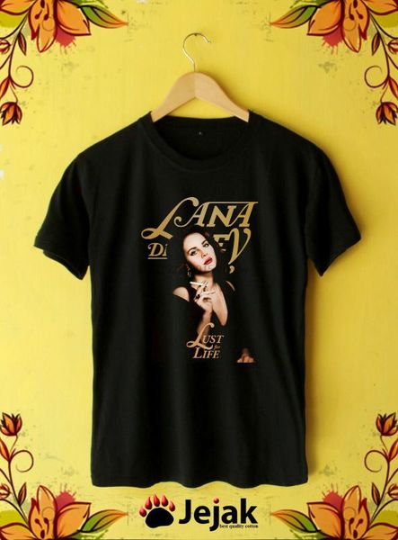 

лана дель рей для марочной жизни футболки черного хлопка s до xxl, White;black