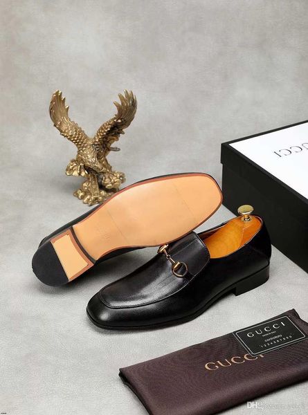 

19mm man individuality dress leather shoe mans italian luxury style fashion man patchwork formal office wedding leather shoe man yecq5, Black