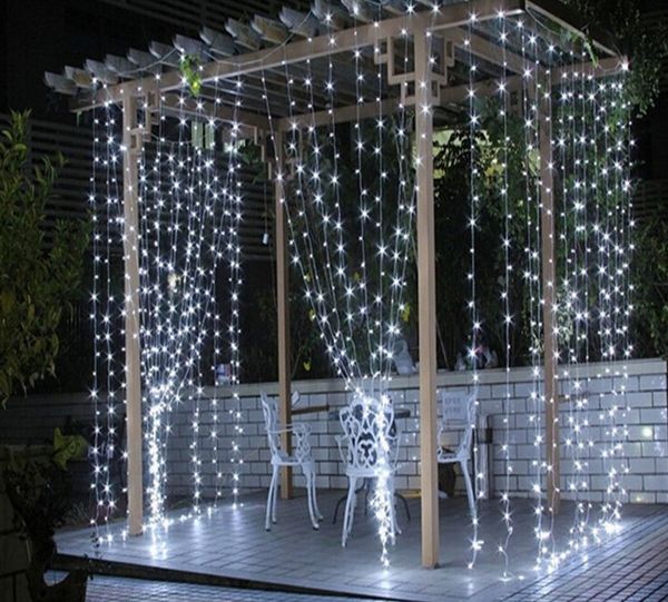 6Mx3M 600LED luci per tende String Christmas Party Wedding Holiday Decoration Lights AC110V-220V