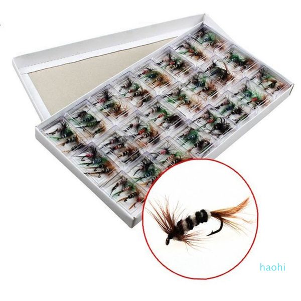 

wholesale-96 pcs/set various dry fishing trout salmon dry flies fish hook lures fishing pesca