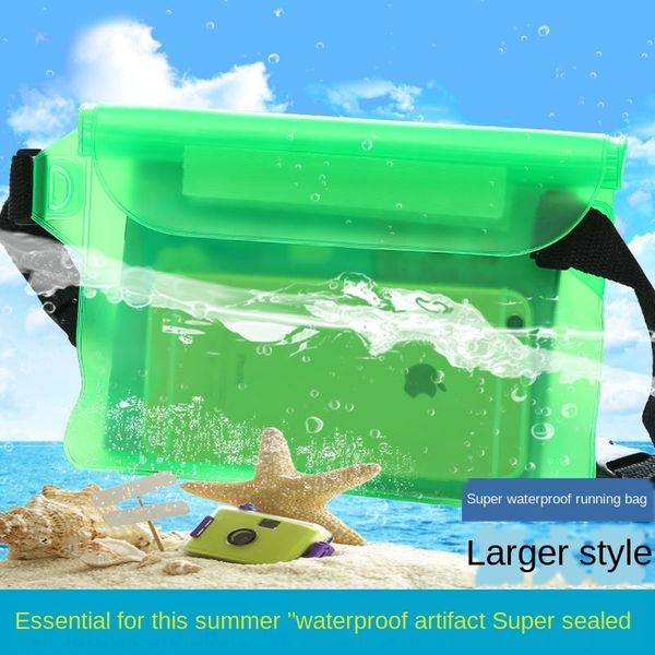 

mobile outdoor waterproof phone drifting large capacity sports waist bag transparent waist waterproof mobile phone bag