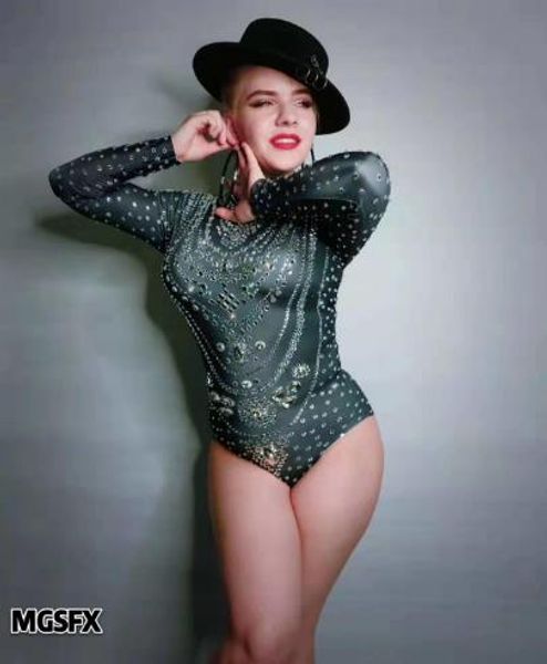 

2019 new style club dress leotard party dj nightclub dance wear, Black;red