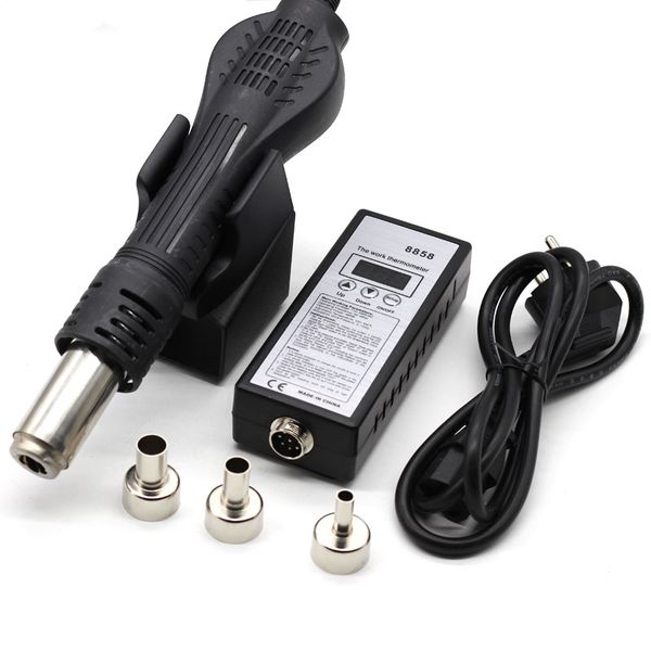 

eu plug,8858 air portable bga rework solder station air blower hair dryer soldering hairdryer +858 858d 8586 ceramic h