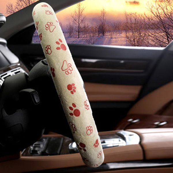 

car steering wheel cover auto universal interior inner winter autumn plush
