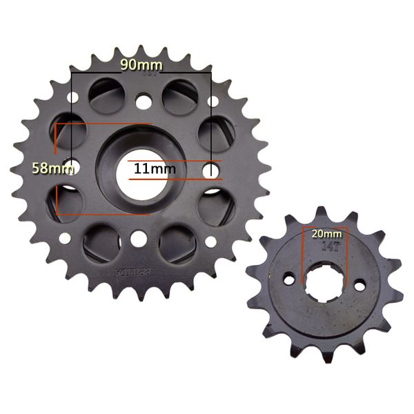 

250cc 14t 32t motorcycle rear front 520 chain sprocket kit for ca250 #d
