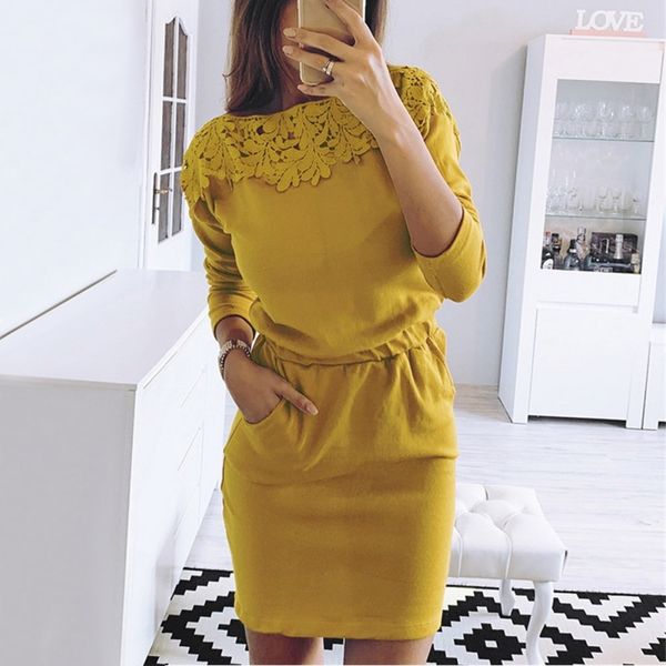 

women knitted dress autumn round neck long sleeve button tights solid high waist bag hip mini slim party dress, Black;gray