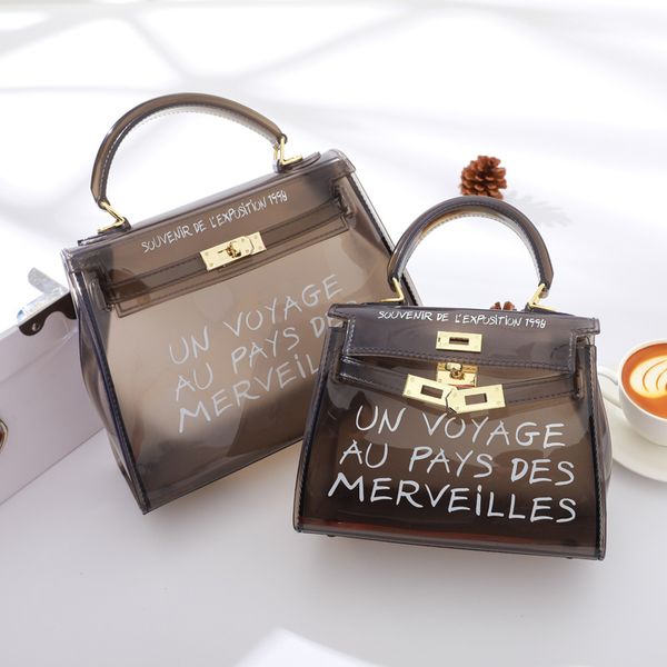 

прозрачная женская сумка 2020 новая мода jelly bag простая сумка